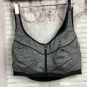 Victoria's Secret Sport Sports B 38DDra Front Zip Gray